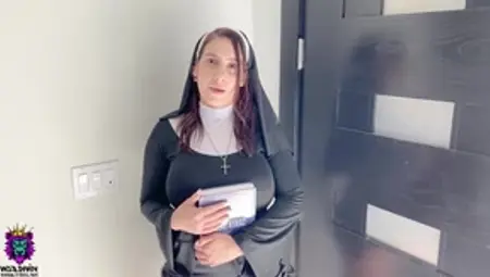 YinyLeon - Hot Devoted Nun With Rounded Huge Ass Will Do Anything To Save A Soul