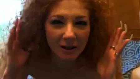 Silver Long Nails Curly Ginger Hair Blowjob Bbc