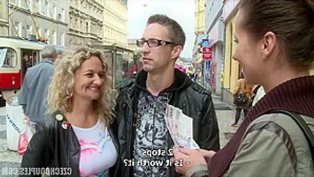 Young Czech Couple Interviewed On The Street