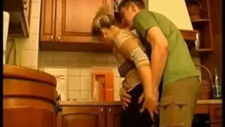 Guy Fucks Russian Stepmom In The Kitchen