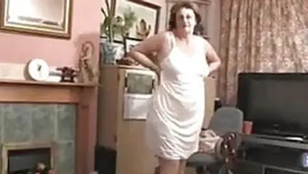 British Granny Strips Naked For You