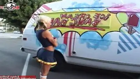Thin Blonde Cheerleader Barely Legal Pick Up For Sex Into A Vehicle