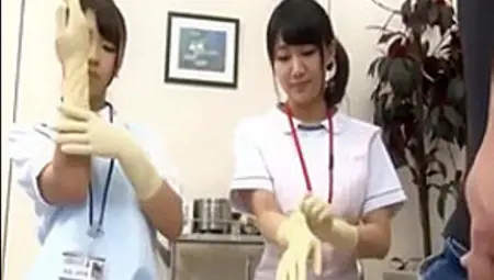 Japanese Nurse Surgical Gloves Handjob