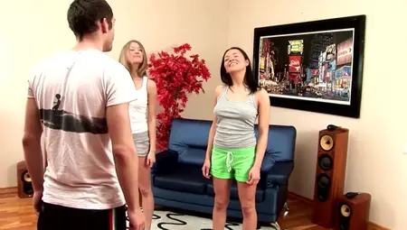 Curious Girls Enjoy A Wild Three-Way Inside All Holes