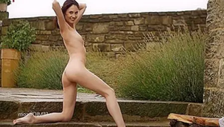 Sade Mare - Slim Brunette Posing Naked Outdoors