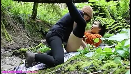 Horny Lesbian Friends Are Fucking In The Forest In The Middle Of The Day And Enjoying It