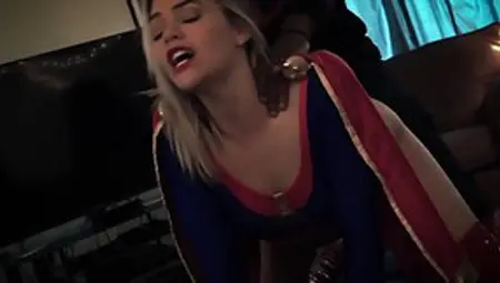 Mia Malkova Is Wearing A Supergirl Costume While Getting Fucked From The Back And Enjoying It