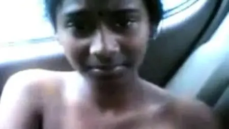 Tamil Girl In Car Topless With Her Bf