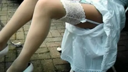 Gypsy Skirt Mint Pantie Flashing