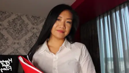 My Hot Asian Assistant Gets Fucked For A Raise ???