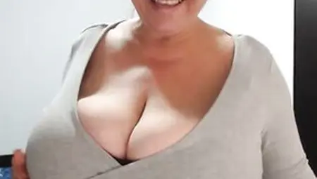 Breasty Cougar Is Teasing Dudes With Her Biggest Titties