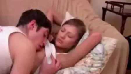 Cute German Teen Couple Fuck On Couch