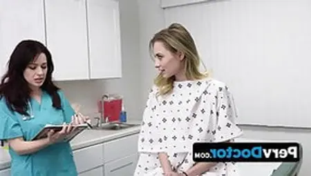 Slender Blonde Patient Lets Perv Doctor Stretch Her Pussy