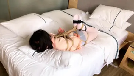 Amateur Japanese Slut Gets Tied Up And Abandoned On The Bed