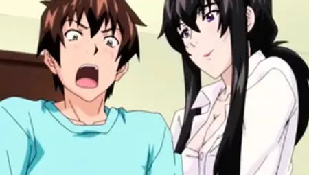 Busty Anime MILF Fucks A Schoolboy Gamer - Uncensored Scene