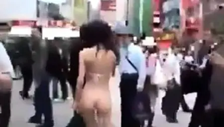 Walking Semi-nude In Tokyo Streets