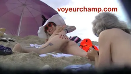 VoyeurChamp.com - Exhibitionist Wife Mrs Ginary Nude Beach!