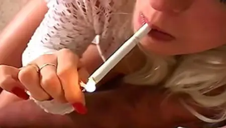 Close Up Smoking And Cocksucking