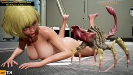 [Fallen Doll] Alien Rapan Fucks A Beautiful Girl In The Mouth, Ass And Boobs [60FPS.3D.Hentai]