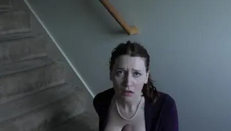 POV Busty And Inked Lady Goes Down On Her Knees For Giving A Blowjob Before Anal Sex