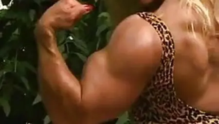 Tami W Retro Flexing Biceps
