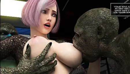 3D Busty Babe Gangbanged By Ogres!