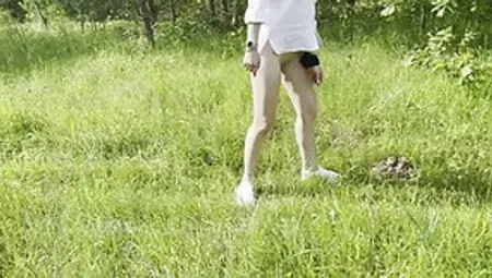 Schoolgirl&#039;s First Exhibitionist Experience In The Woods