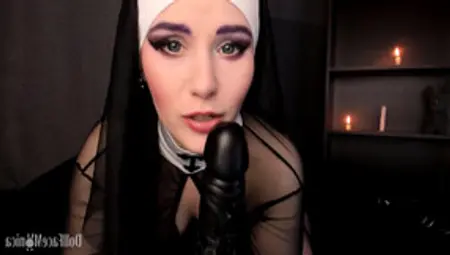DollFaceMonica - Sinful Nun Dares To Beg For Priest Man Milk