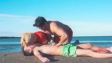 Hot Blonde Lifeguard With Big Tits And Ass Fucks Lucky Guy!