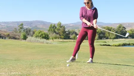Outdoor Masturbation And Strip Session With Fallon On A Golf Course