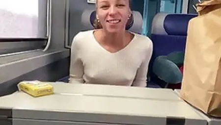 Lucie Sucking In The Train