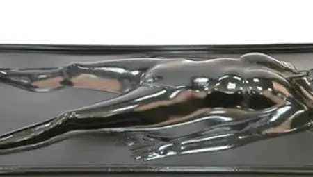 Fine Sexy Rubber Beauty In Full Encased In Ebony Latex Catsuit Enjoys Her Vacuum Daybed Vacbed