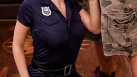 Policewoman Natalia Starr Finds Bulge And Gets It On