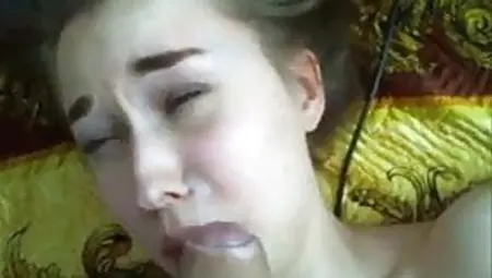 Young Russian Whore Gets Cum In Her Mouth