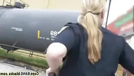 Naughty Female Police Officers Prefer Huge Black Rods