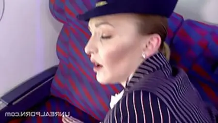 Slutty Stewardess Is Using Every Opportunity To Suck Dick And Get It Up Her Tight Ass