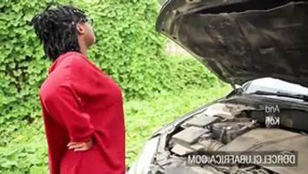 Big Titted Black Pays The Mechanic With Super Sexy Sex