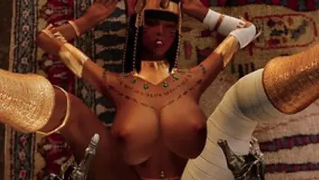 Breathtaking Egyptian Queen With Huge Tits Fucked By A 3D Monster